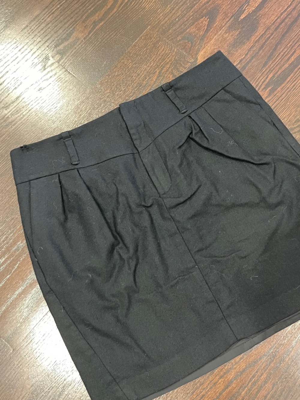 Vintage Banana Republic Black Wool Mini/Pencil Skirt 12 (Minor Flaw) - Picture 3 of 9